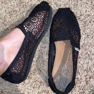 Black Crochet TOMS